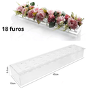 CrystalVase™ – Vaso Centro de Mesa Acrílico Transparente | 4 Tamanhos · Flores Naturais