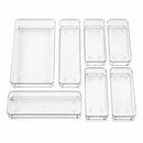 Kit 7 Organizadores OrganiBox™ — Acrílico Transparente para Gavetas