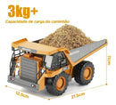 CaçambaTruck™ – Caminhão RC Caçamba Funcional com Luzes, Sons e Bateria Recarregável