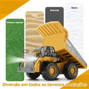 CaçambaTruck™ – Caminhão RC Caçamba Funcional com Luzes, Sons e Bateria Recarregável