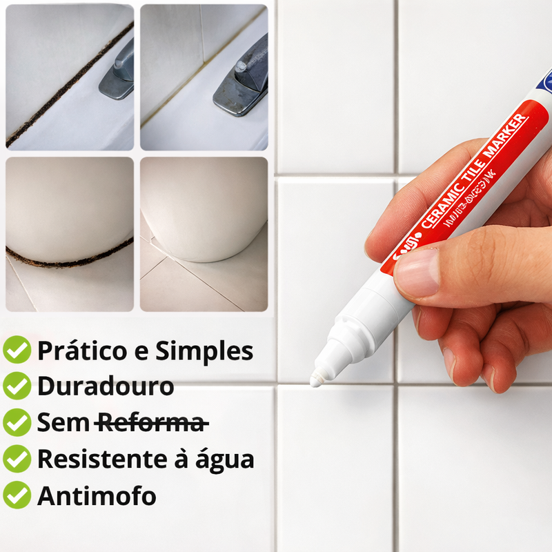 RejuntePen resultado banheiro rejunte branco
