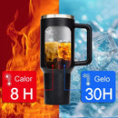 CrownCup™ – Copo Térmico Inox 304 1200ml | 24h Gelado · 12h Quente