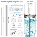 CrownCup™ – Copo Térmico Inox 304 1200ml | 24h Gelado · 12h Quente