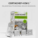 CortaChef 4 em 1™ – Ralador Multifuncional em Aço Inox