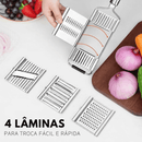 CortaChef 4 em 1™ – Ralador Multifuncional em Aço Inox