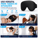 DreamShield™ – Máscara 3D de Espuma para Dormir | Blackout Total · Zero Pressão