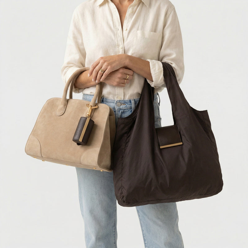 FoldBag™ bolsa tote dobrável chaveiro elegante