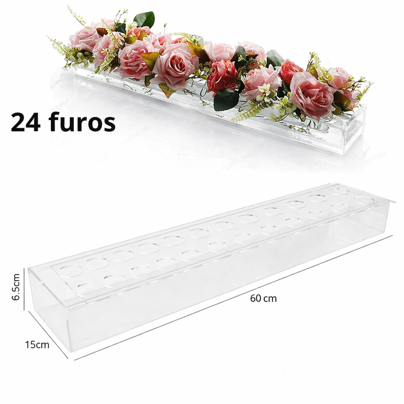 CrystalVase 24 furos casamento banquete