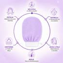 KoreScrub™ – Luva Esfoliante Coreana | Remove Células Mortas · Dupla Face · Pele Renovada