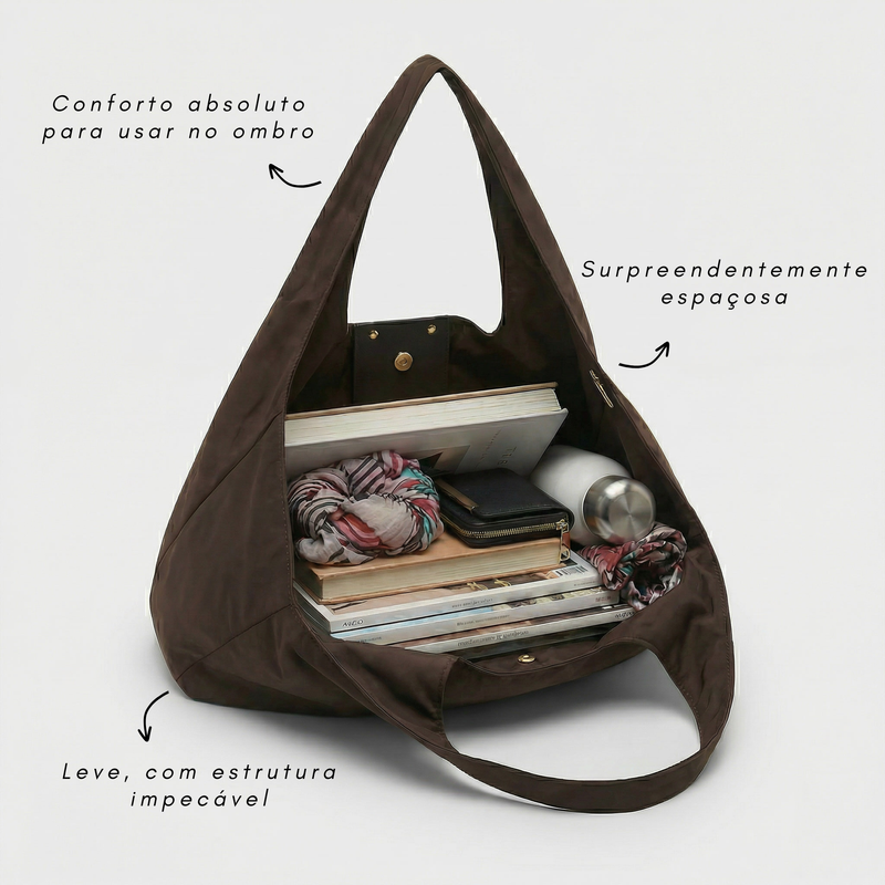 FoldBag detalhes metálicos dourados