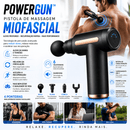PowerGun™ – Pistola de Massagem Miofascial | 6 Velocidades · 4 Ponteiras · Silenciosa