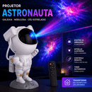 AstroGlow – Projetor Astronauta Galáxia Céu Estrelado | Nebulosa 360° · 8 Cores · Timer