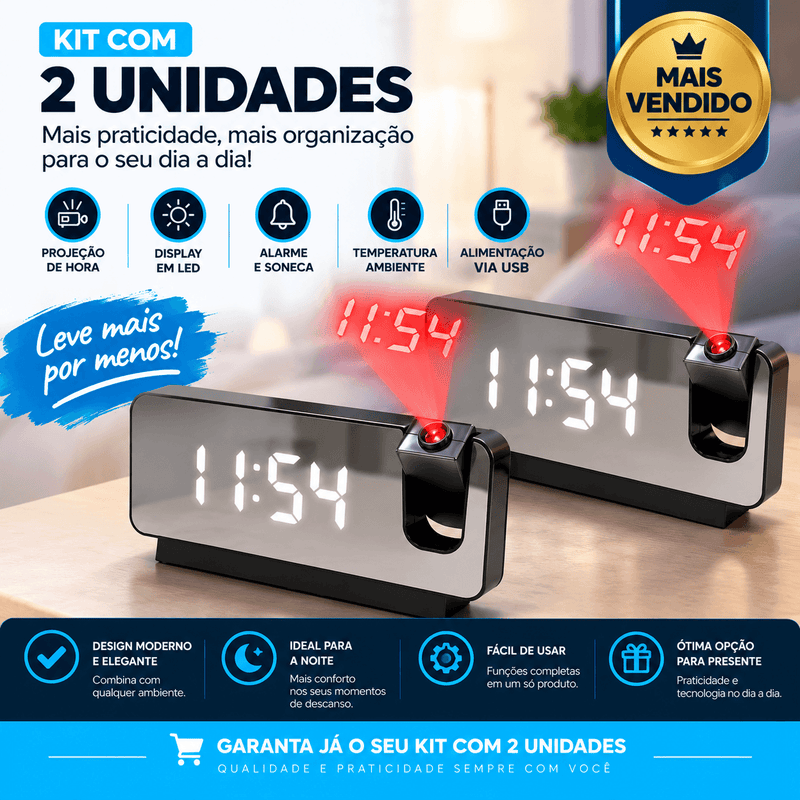 TimeLux brilho ajustável luz ambiente noturno