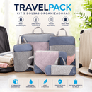 TravelPack™ – Kit 5 Bolsas Organizadoras de Mala | Zíper Duplo · Impermeável