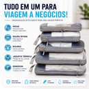 TravelPack™ – Kit 5 Bolsas Organizadoras de Mala | Zíper Duplo · Impermeável