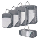 TravelPack™ – Kit 5 Bolsas Organizadoras de Mala | Zíper Duplo · Impermeável