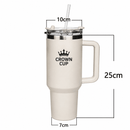 CrownCup™ – Copo Térmico Inox 304 1200ml | 24h Gelado · 12h Quente