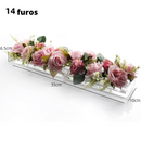 CrystalVase™ – Vaso Centro de Mesa Acrílico Transparente | 4 Tamanhos · Flores Naturais