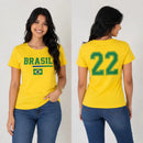 Camiseta 22Brasil™ Unissex — Algodão Confortável com Estampa Brasil e Número 22