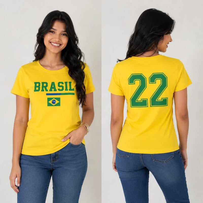 Camiseta 22Brasil algodão macio conforto qualidade