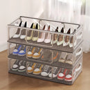 SnapBox™ – Caixa Organizadora para Tênis e Sapatos | Tampa Flip · Empilhável