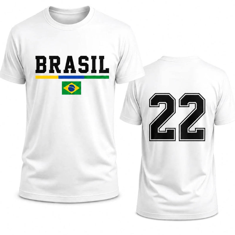 Camiseta 22Brasil uso dia a dia evento versátil unissex