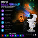 AstroGlow – Projetor Astronauta Galáxia Céu Estrelado | Nebulosa 360° · 8 Cores · Timer