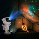 AstroGlow – Projetor Astronauta Galáxia Céu Estrelado | Nebulosa 360° · 8 Cores · Timer