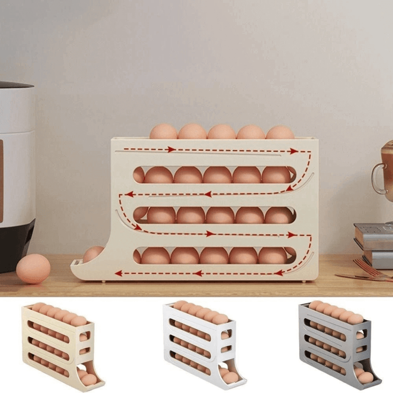 Porta Ovos Automático – Organização, Praticidade e Frescor na Sua Cozinha!