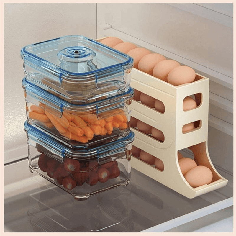 Porta Ovos Automático – Organização, Praticidade e Frescor na Sua Cozinha!