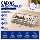 SnapBox™ – Caixa Organizadora para Tênis e Sapatos | Tampa Flip · Empilhável