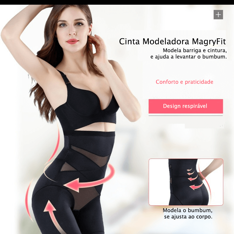 Cinta Short Magry Fit ((Modeladora com Faixas de Alta Compressão))